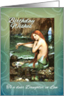 Birthday Wishes to Daughter in Law Mermaid on Shore card