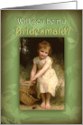 Be My Bridesmaid Sweet Girl with Basket card