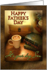 To Son, Happy Father’s Day Coffee Mug with Decorative Swirl card