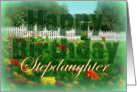 To Stepdaughter, Happy Birthday Flower Garden card