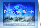Peace on Earth at Christmas from Business to Friends and Clients card