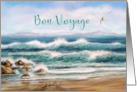 Bon Voyage Have a Happy Vacation Aqua Seascape with Seagulls card