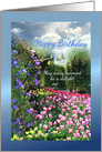 Happy Birthday, Tulip Garden with Butterflies card