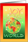 Joy to the World Merry Christmas Planet Earth Christmas Ornament card