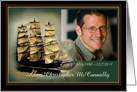 Sailing Ship Memorial Service Invitation, Photo Card