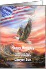 Happy Birthday to Lawyer Son with Flying Eagle Birthday for Lawyer Son card