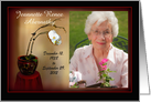 Memorial Service Invitation, Photo Card, White Orchid card