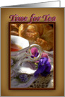Tea Time Invitation, Vintage Cup and Saucer card