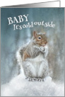 Shivering Squirrel Sends Warm Christmas Greetings card