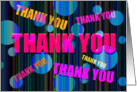 Thank You, Many Thanks Abstract Bubbles card