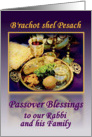 Rabbi and Family, Passover Seder Plate with Purple and Gold card