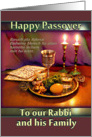 Rabbi and Family, Passover Seder Plate with Mauve and Green card