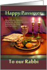 To Rabbi, Passover Seder Plate with Mauve and Green card