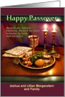 Custom Front Passover, Seder Plate with Purple and Green card