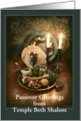 Customized Passover Greetings, Seder Table & Candlelight, Custom Front card