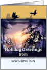 Christmas Holiday Greetings Personalized State Add Own State card