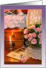 Happy Mother’s Day Wishes, Pink Roses, Vintage Photos and Pearls card