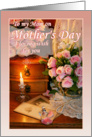 To Mom from Daughter on Mother’s Day, Pink Roses and Pearls card