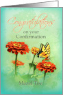 Jewish Confirmation Congratulations for Teenager Mazel Tov Butterfly card
