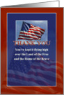 Thank You for Military Service, American Flag card