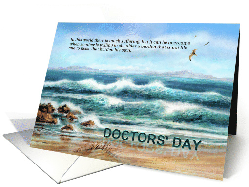 National Doctors' Day Thank You Doctor Seascape with Seagulls card