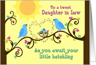 Baby Shower Congratulations to Daughter in Law with Baby Bird card