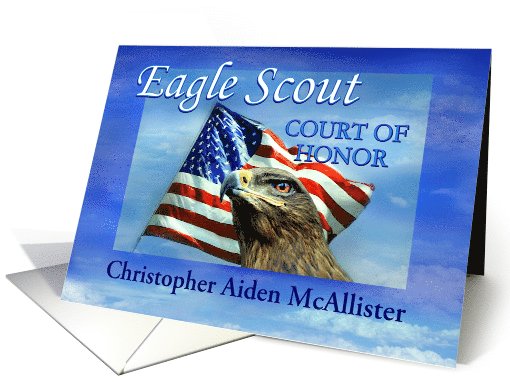 Eagle Scout Court of Honor Invitation, Eagle and Flag... (1074020)