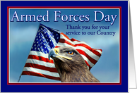 Armed Forces Day, Patriotic Eagle and American Flag card