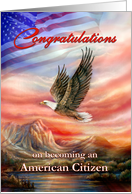 Congratulations on Becoming an American Citizen Flying Eagle card