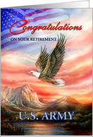 Congratulations on Retirement from U. S. Army, Flying Eagle card