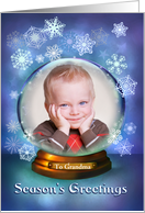 Christmas Snow Globe Photo in Snow Globe Custom for Any Relation card