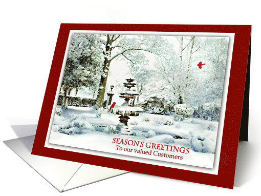 Season's Greetings to Customers from Business, Snowy... (1114990)