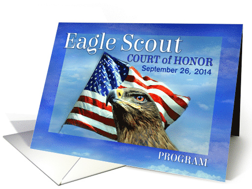 Program for Eagle Scout Court of Honor, Add Date to Custom Front card