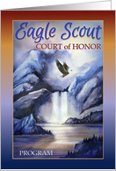 Program, Eagle Scout Court of Honor, Waterfall and Flying Eagle card