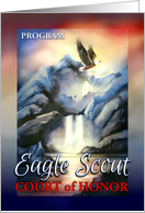 Program, Eagle Scout Court of Honor, Waterfall and Flying Eagle card