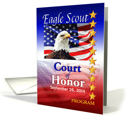 Program for Eagle Scout Court of Honor Eagle and Flag... (1152430)