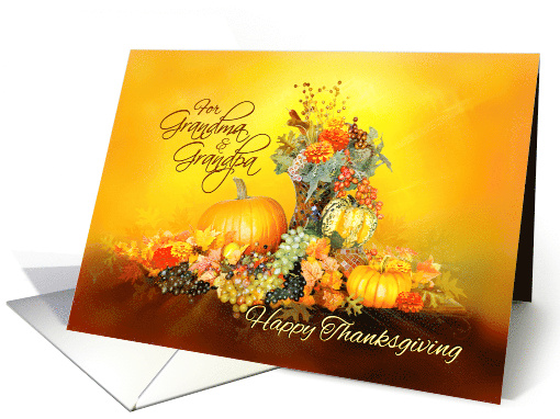 For Grandma and Grandpa Happy Thanksgiving Pumpkins and... (1170890)