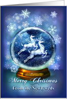 Newlyweds’ Christmas New Address We’ve Moved Reindeer card