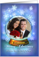 New Address Newlyweds’ Christmas We’ve Moved Photo Card