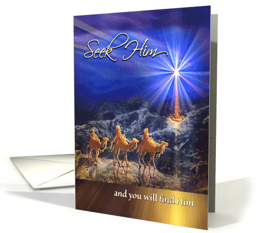 Christmas Star and Wise Men Seek Him Star of Bethlehem card (1194638)