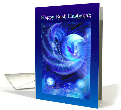 Cosmic Shofar for Rosh Hashanah, Feast of Trumpets card (1291588)