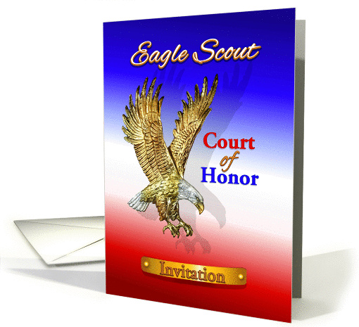 Eagle Scout Court of Honor Invitation, Golden Eagle with... (1294130)