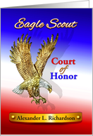 Eagle Scout Court of Honor Invitation, Brass Label Custom Front card