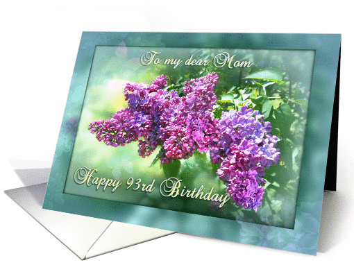 Happy 93rd Birthday to Mom, Lilacs and Butterfly in the... (1297106)