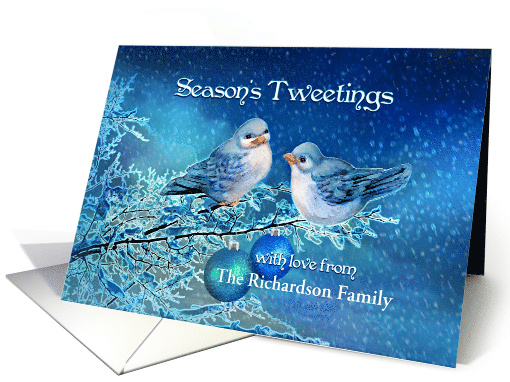 Season's Tweetings with Love, Christmas Birds in Tree... (1332230)