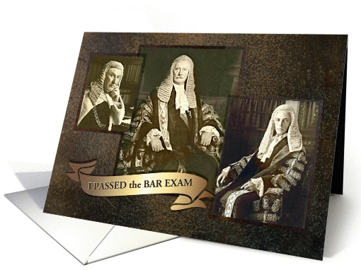 I Passed the Bar Exam, Be Impressed, Vintage Photos of Barristers card