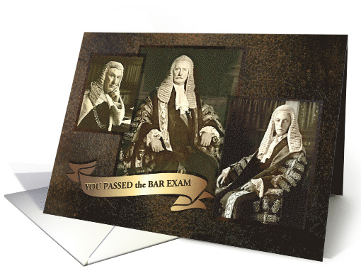 Congratulations, You Passed the Bar Exam, Funny Old Barristers card
