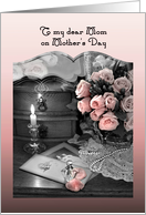 Happy Mother’s Day from Daughter, Pink Roses and Vintage Photos card