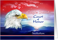Eagle Scout Court of Honor Invitation, Eagle & Patriotic Sunrise card