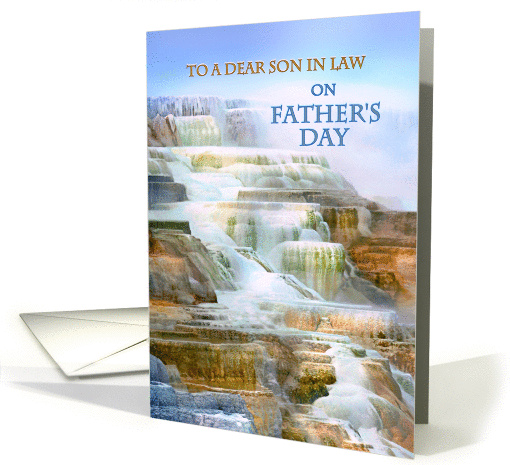 Happy Father's Day, Son in Law, Yellowstone Mammoth Hot Springs card